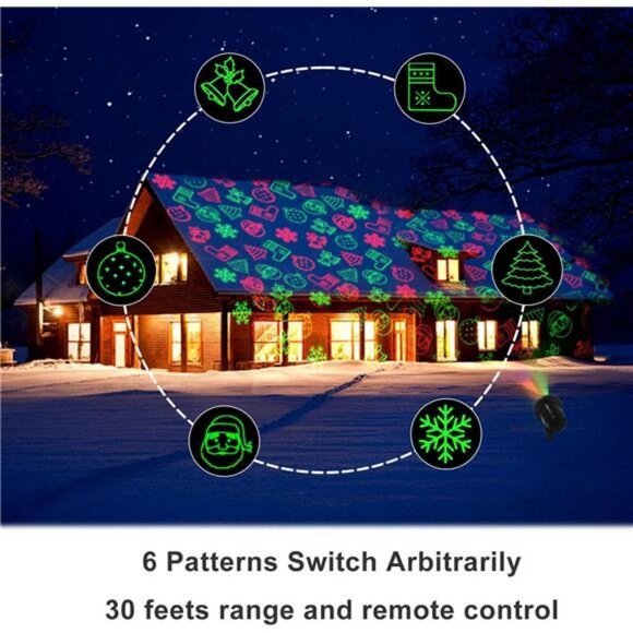 Christmas Projector Lights Outdoor Decorations Plug in Projector - Picture 5 of 6